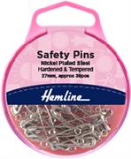36 safety pins, nickel size 0